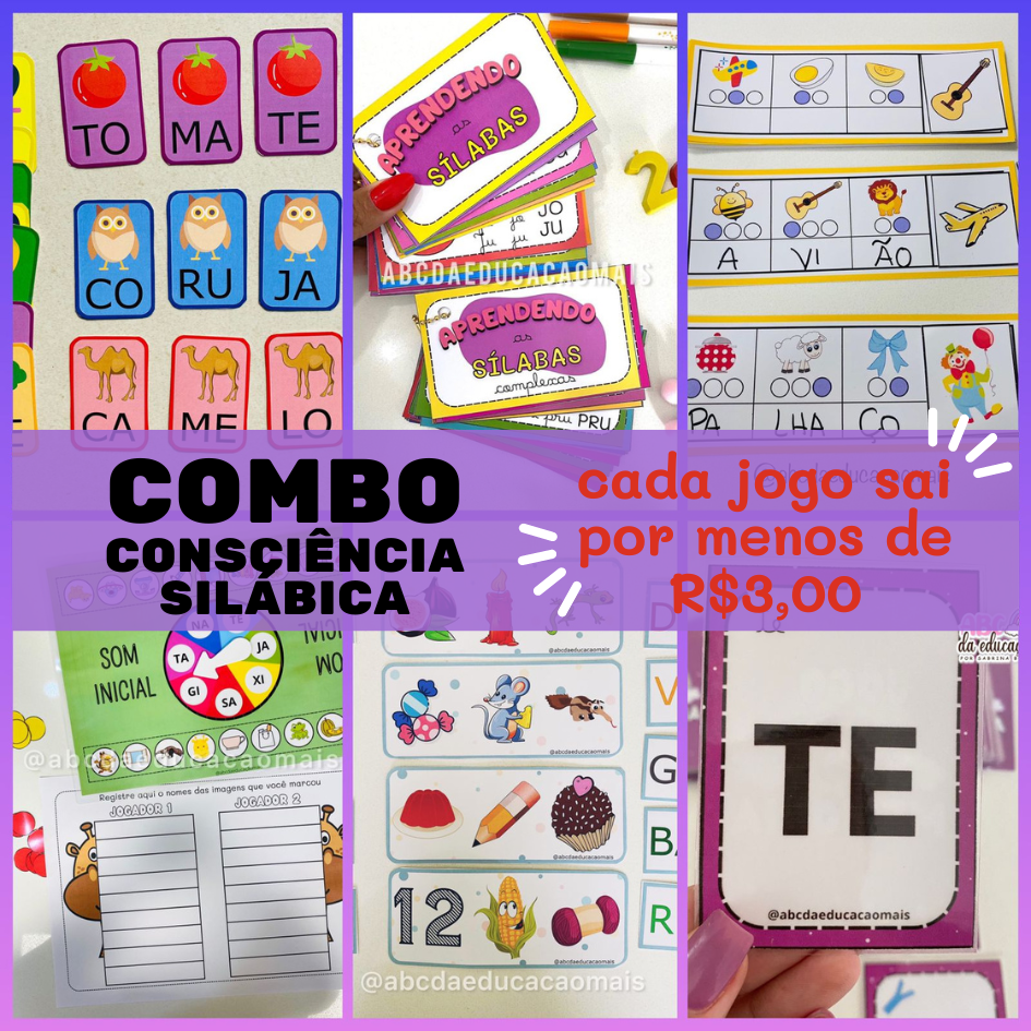 Combo de 15 jogos / recursos para alfabetização