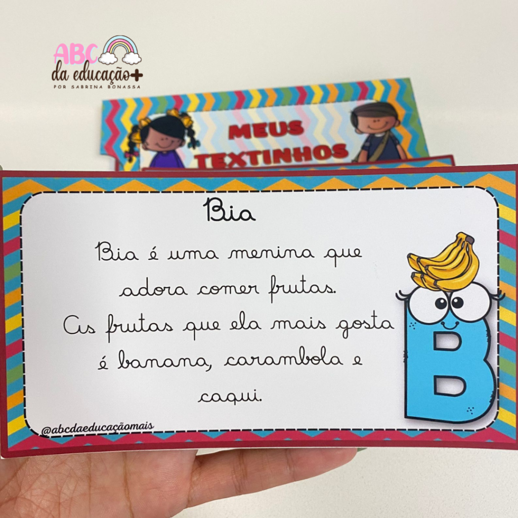 Fichas De Leitura “textos De A A Z” Letra Cursiva E Bastão Loja Abc Da Educação Mais Por 8465