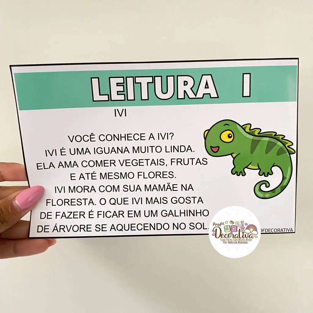 Fichas de Leitura de A a Z- Letra Bastão - Imagem 6