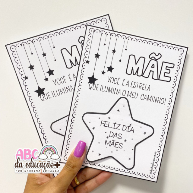 Cart o dia das m es estrela loja abc da educa o mais por sabrina