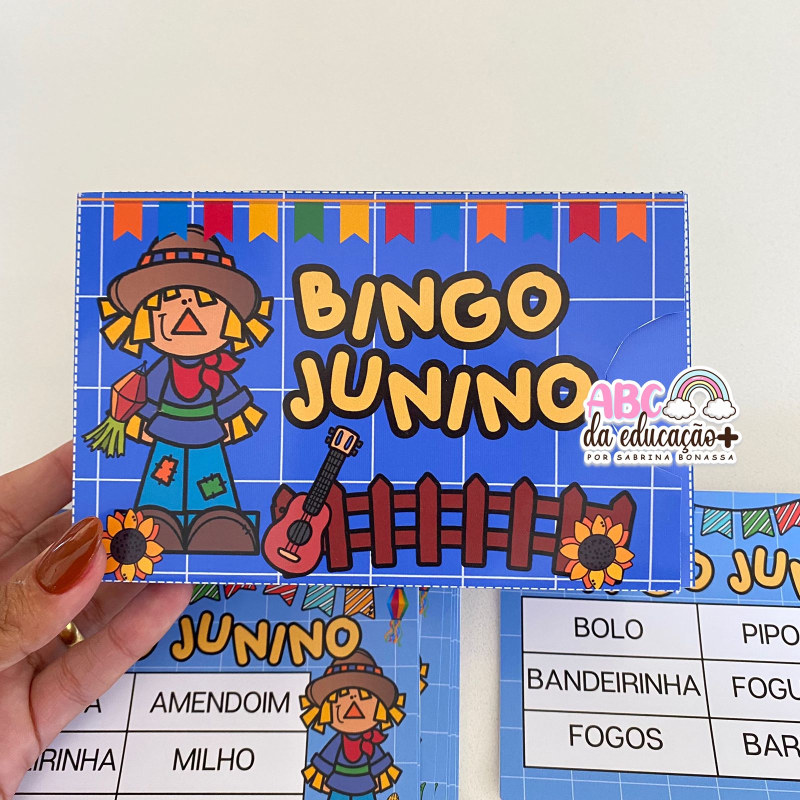 Jogo Bingo Letras Didático P/ Leitura E Escrita 32 Palavras