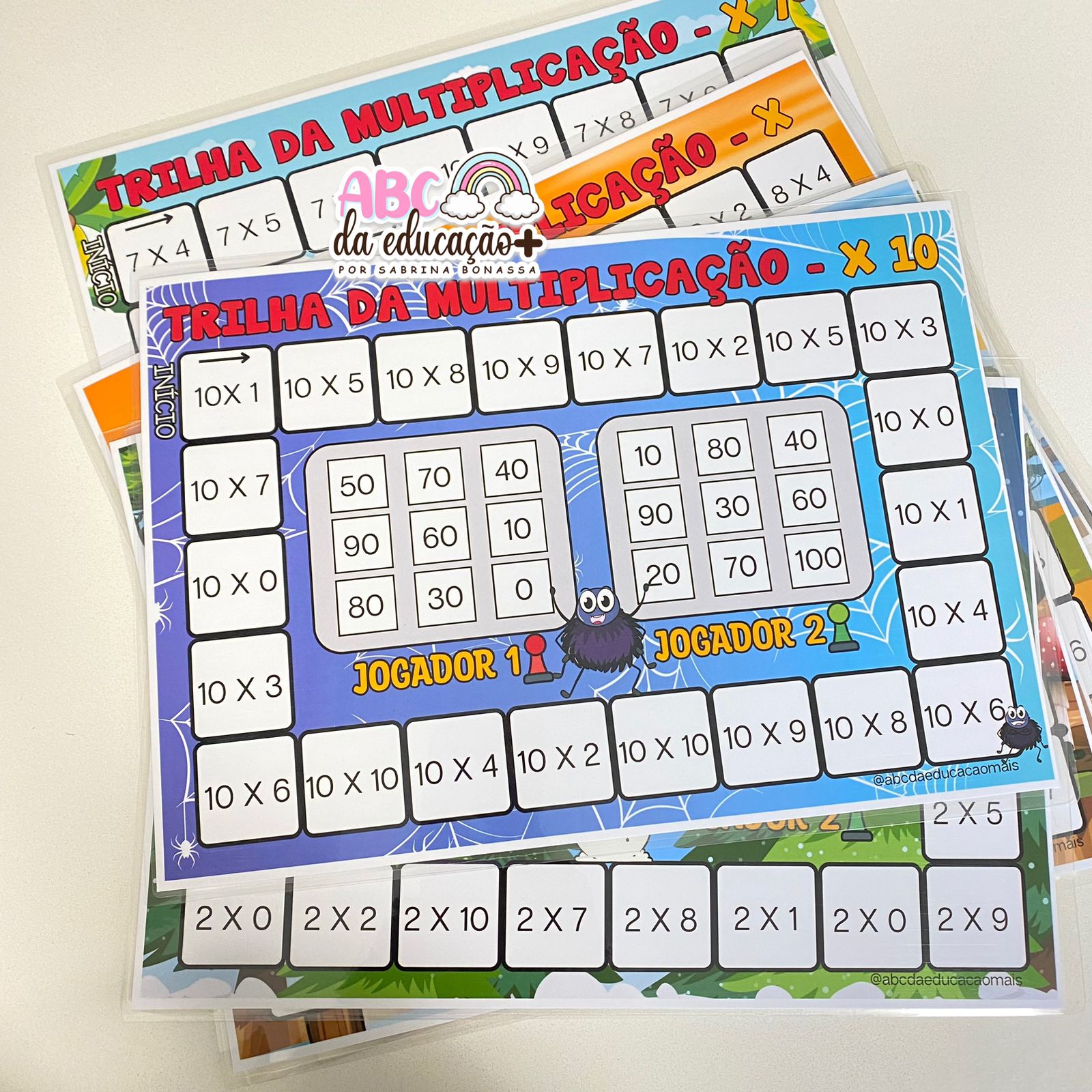 Trilha da Multiplicação – 2 ao 10 – Loja ABC da Educação Mais – Por Sabrina  Bonassa