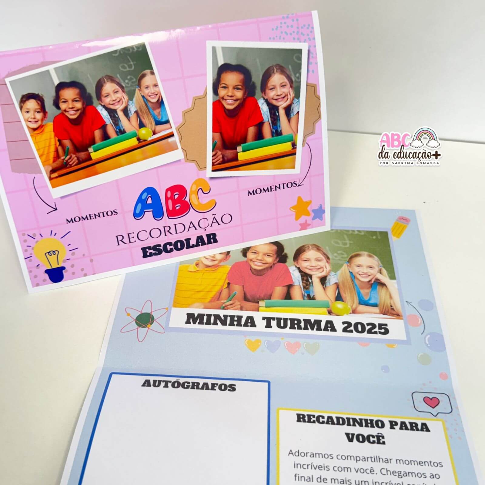 Recordação Escolar- Editável no canva