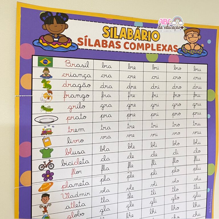 Kit Silabários Sílabas Simples e Complexas Letra Cursiva e Caixa Alta Loja ABC da Educação