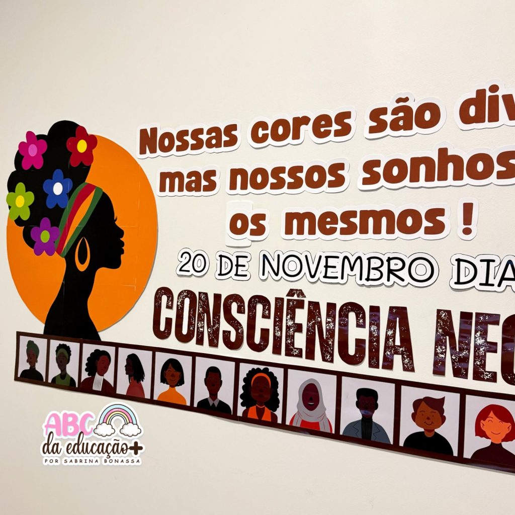 Painel Consciência Negra – Loja ABC da Educação Mais – Por Sabrina Bonassa