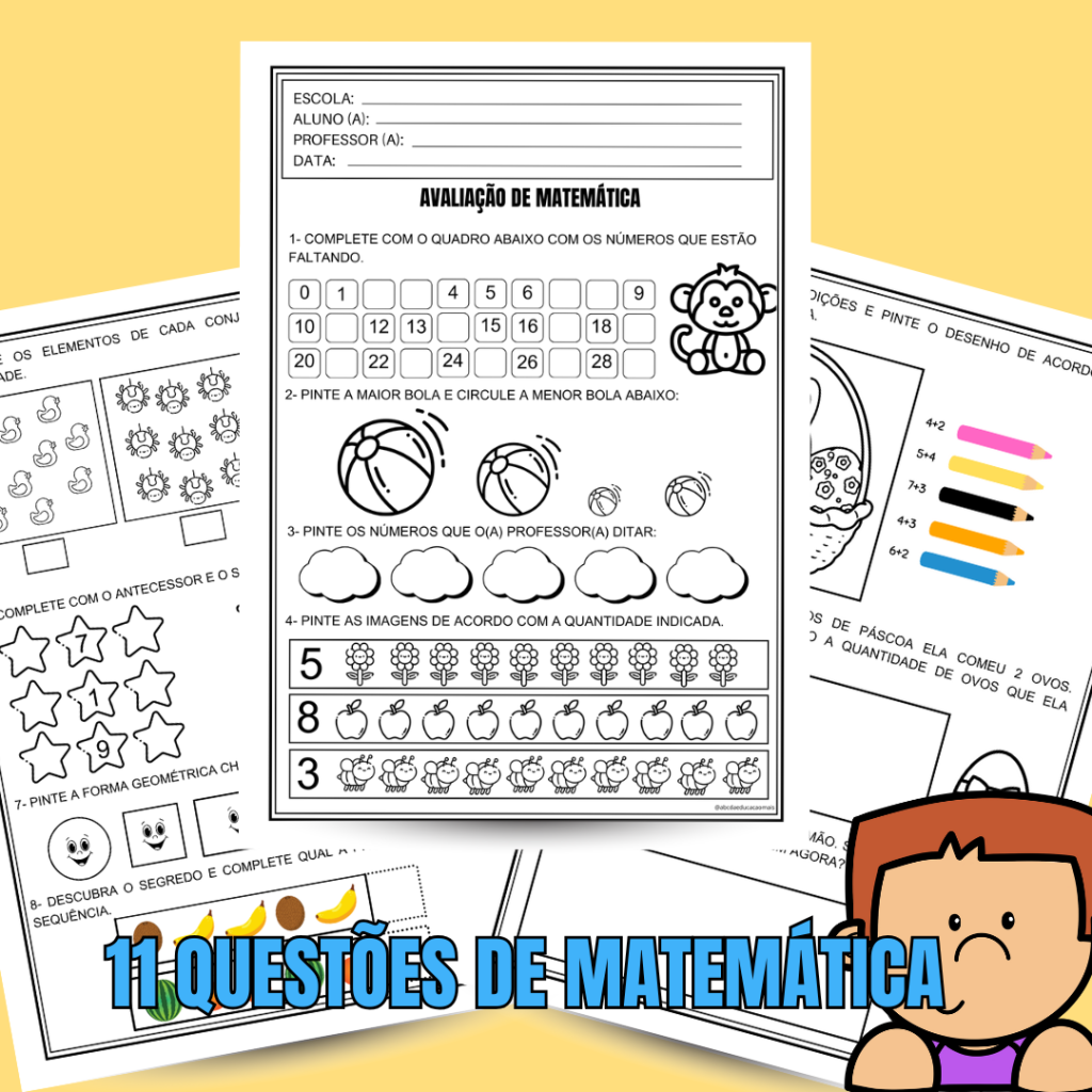 Avaliação de Sondagem Diagnóstica 1º ano – Língua Portuguesa e ...