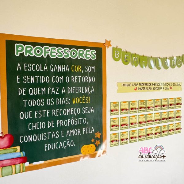 Painel de Boas-Vindas para Professores — Volta às Aulas