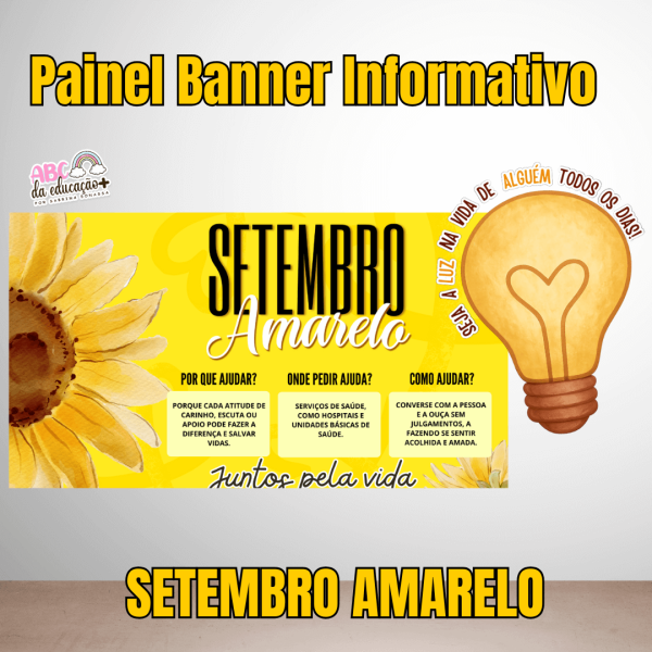 Painel Banner Setembro Amarelo – Juntos pela Vida - Imagem 3