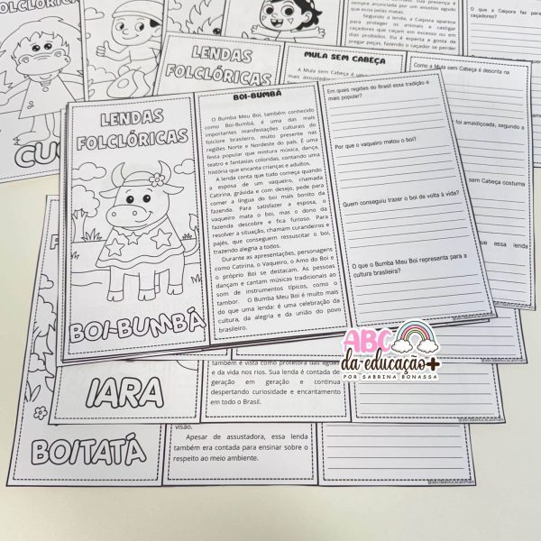 Folhetos Lendas Folclóricas com Texto e Interpretação - Imagem 8
