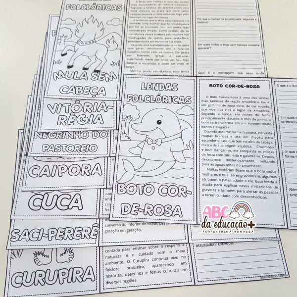 Folhetos Lendas Folclóricas com Texto e Interpretação - Imagem 7