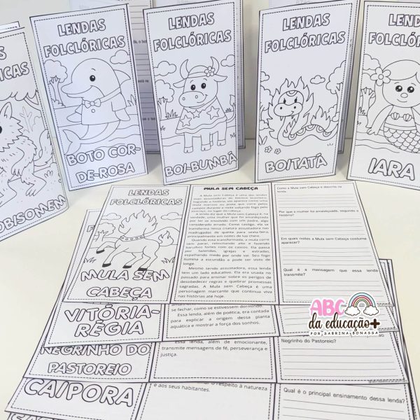 Folhetos Lendas Folclóricas com Texto e Interpretação - Imagem 6