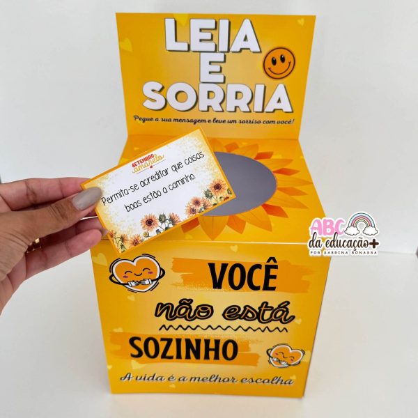 Caixa de Mensagem Motivacional Setembro Amarelo – “Leia e Sorria” - Imagem 5