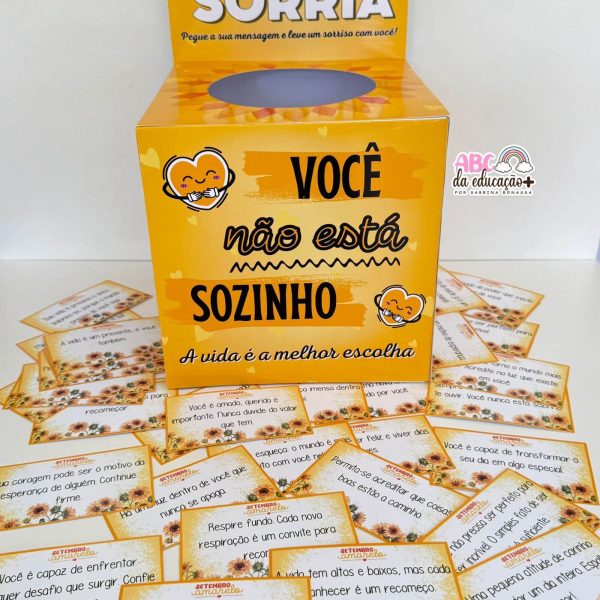 Caixa de Mensagem Motivacional Setembro Amarelo – “Leia e Sorria” - Imagem 3