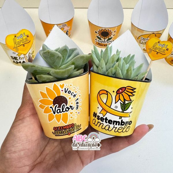 Lembrancinha Setembro Amarelo – Suculentas 10 modelos - Imagem 8
