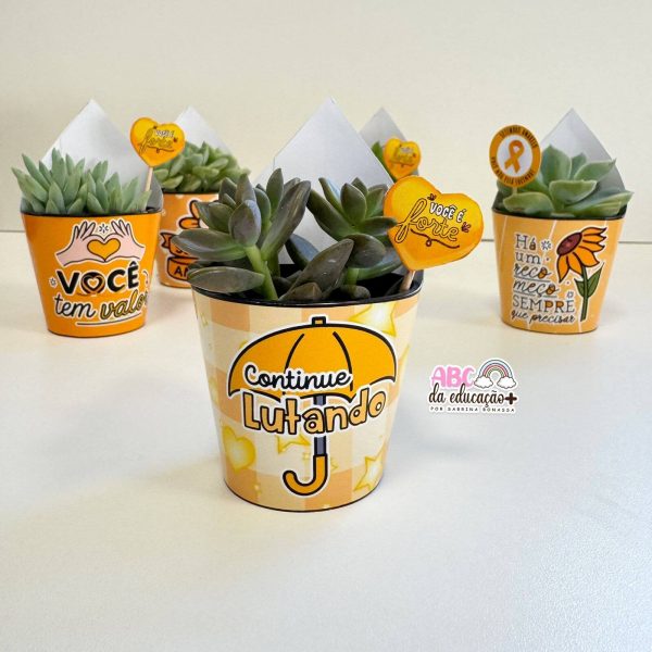 Lembrancinha Setembro Amarelo – Suculentas 10 modelos - Imagem 6