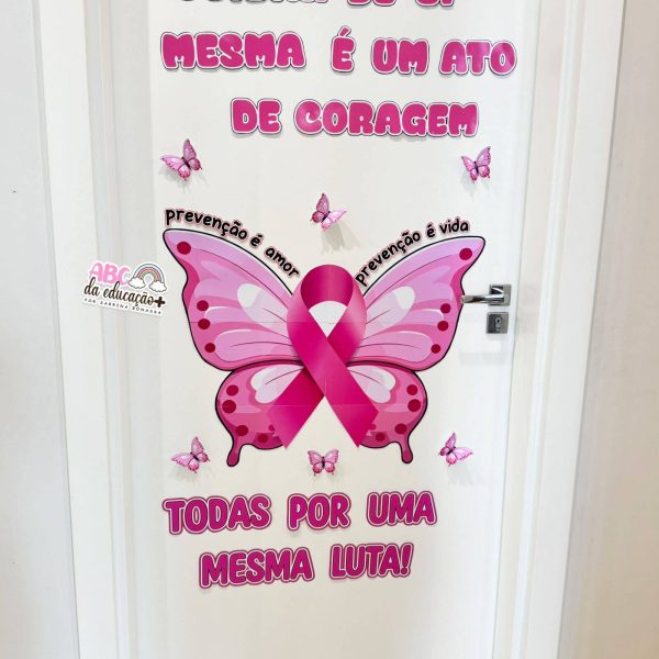 Painel De Porta Outubro Rosa – Borboleta da Prevenção - Imagem 6