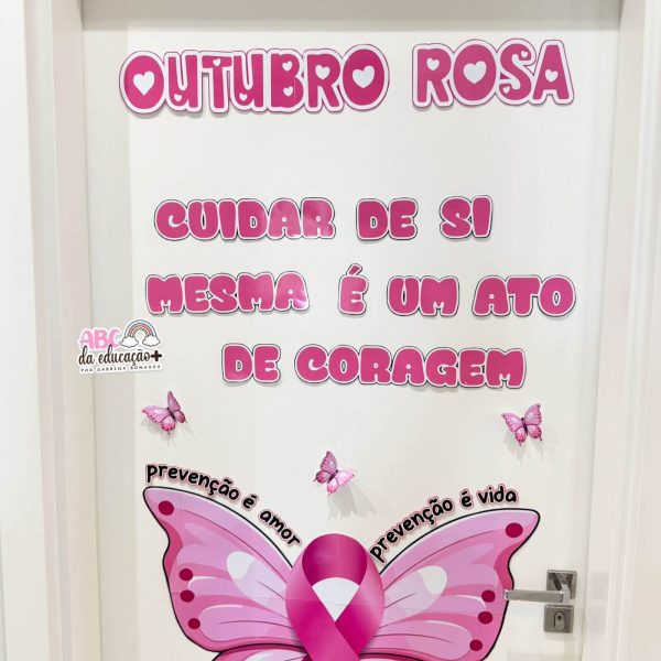 Painel De Porta Outubro Rosa – Borboleta da Prevenção - Imagem 5