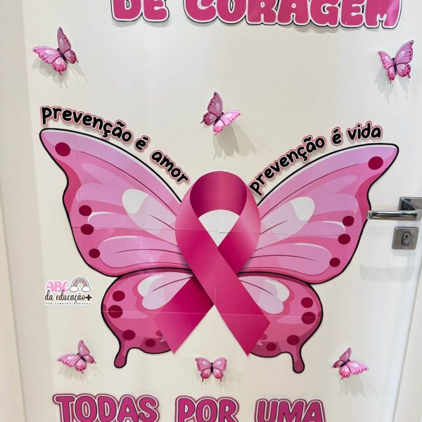 Painel De Porta Outubro Rosa – Borboleta da Prevenção - Imagem 4