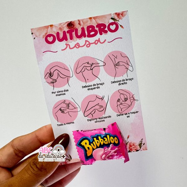 Cartões Outubro Rosa – Autoexame 3 modelos - Imagem 2