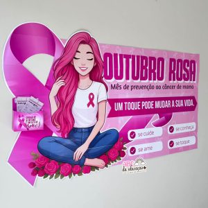 Painel Outubro Rosa – Banner + Caixa + Panfleto