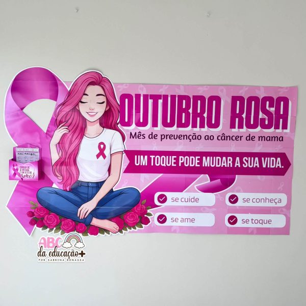 Painel Outubro Rosa – Banner + Caixa + Panfleto - Imagem 7