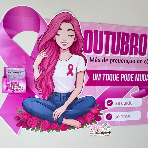 Painel Outubro Rosa – Banner + Caixa + Panfleto - Imagem 5