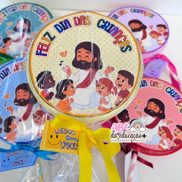 Pirulito Supresa Dia das Crianças - Lembrancinha Cristã - Imagem 6