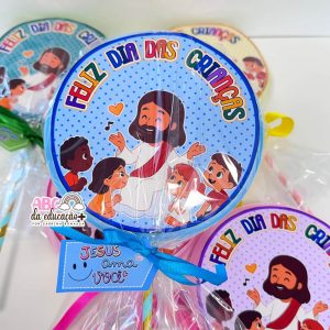 Pirulito Supresa Dia das Crianças - Lembrancinha Cristã