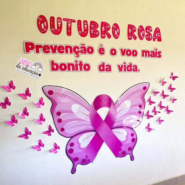 Painel Outubro Rosa – Asa de Borboleta - Imagem 5