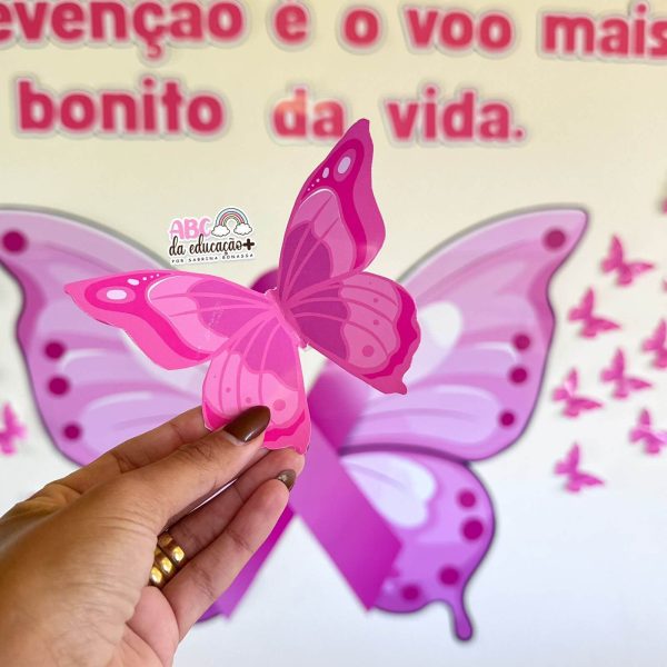 Painel Outubro Rosa – Asa de Borboleta - Imagem 4