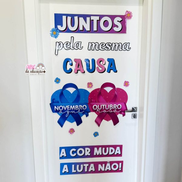 Painel de Porta Outubro Rosa e Novembro Azul - Imagem 4