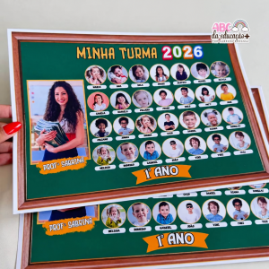 Recordação Escolar “Minha Turma” – Modelo Editável
