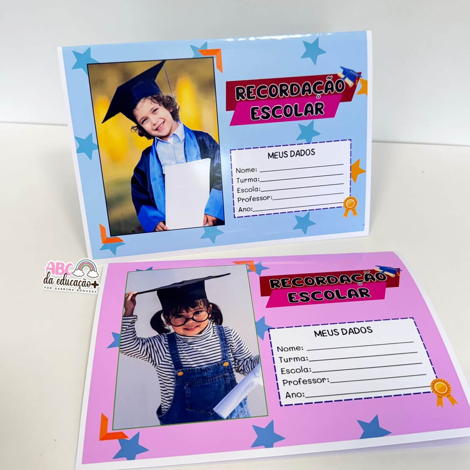 Recordação Escolar Diploma de Formatura Editável