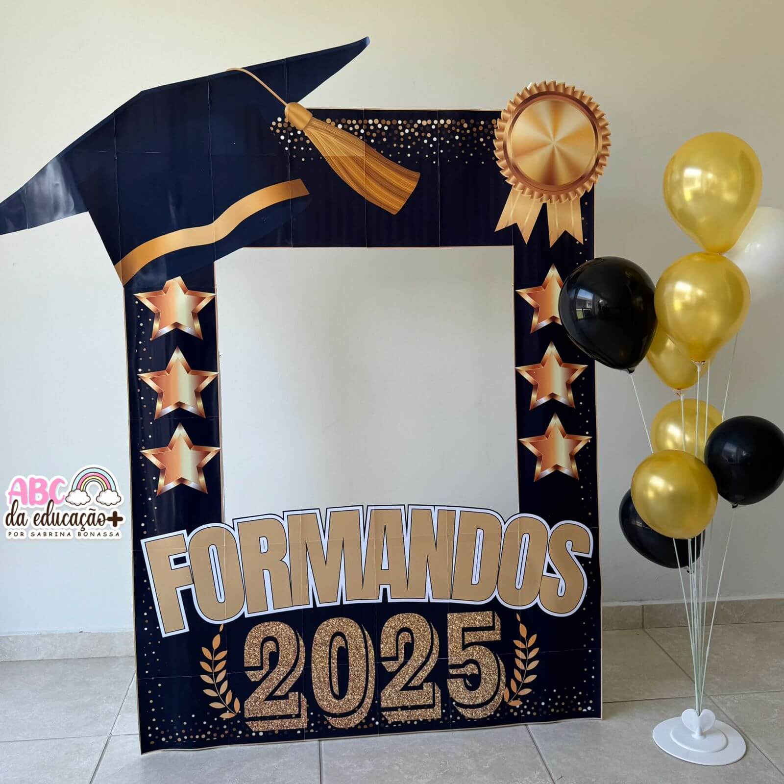 Moldura de Fotos Gigante – Infantil Preto e Dourado - Imagem 4