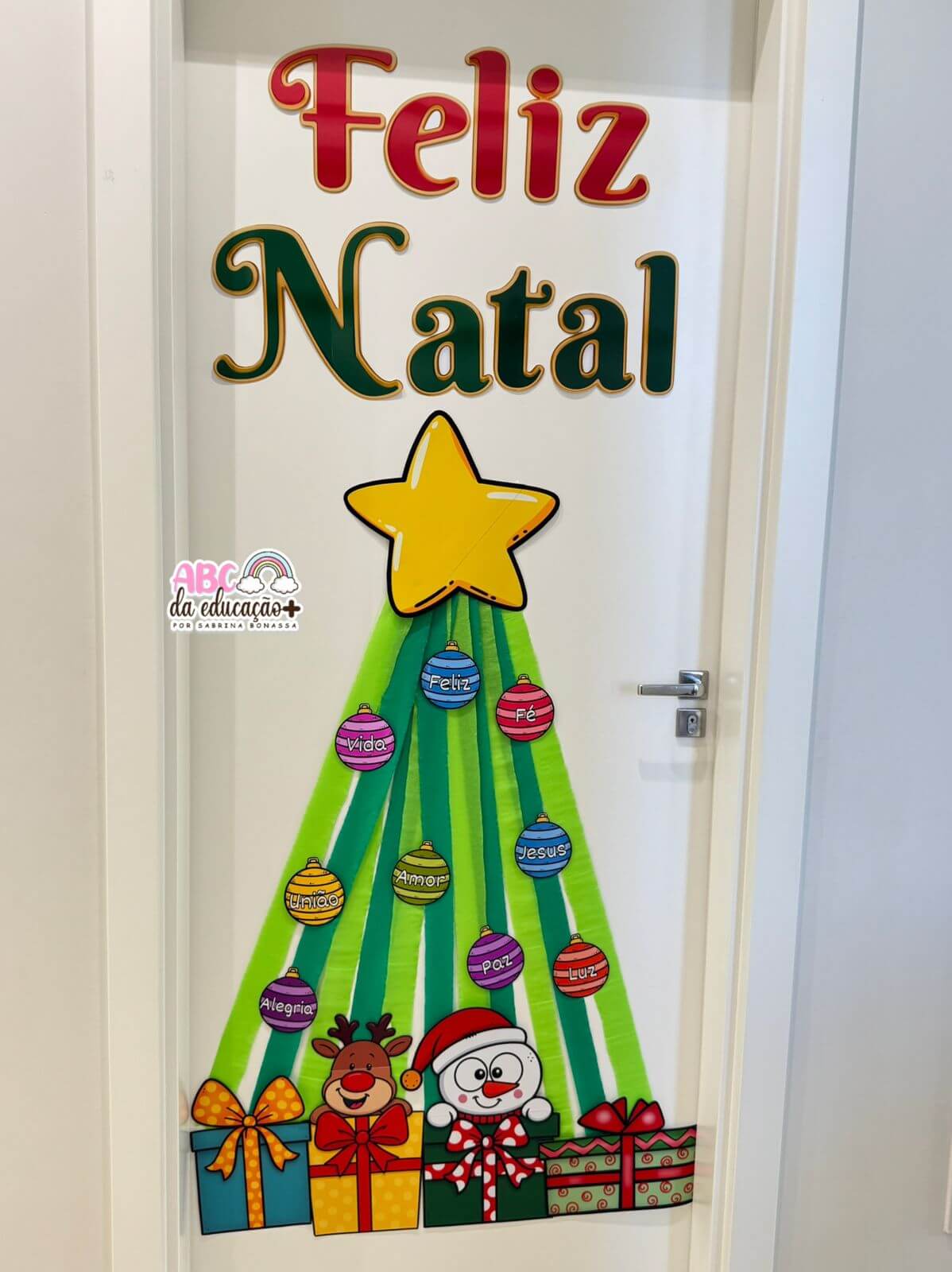 Painel de Porta Natal – Árvore com Crepom - Imagem 6
