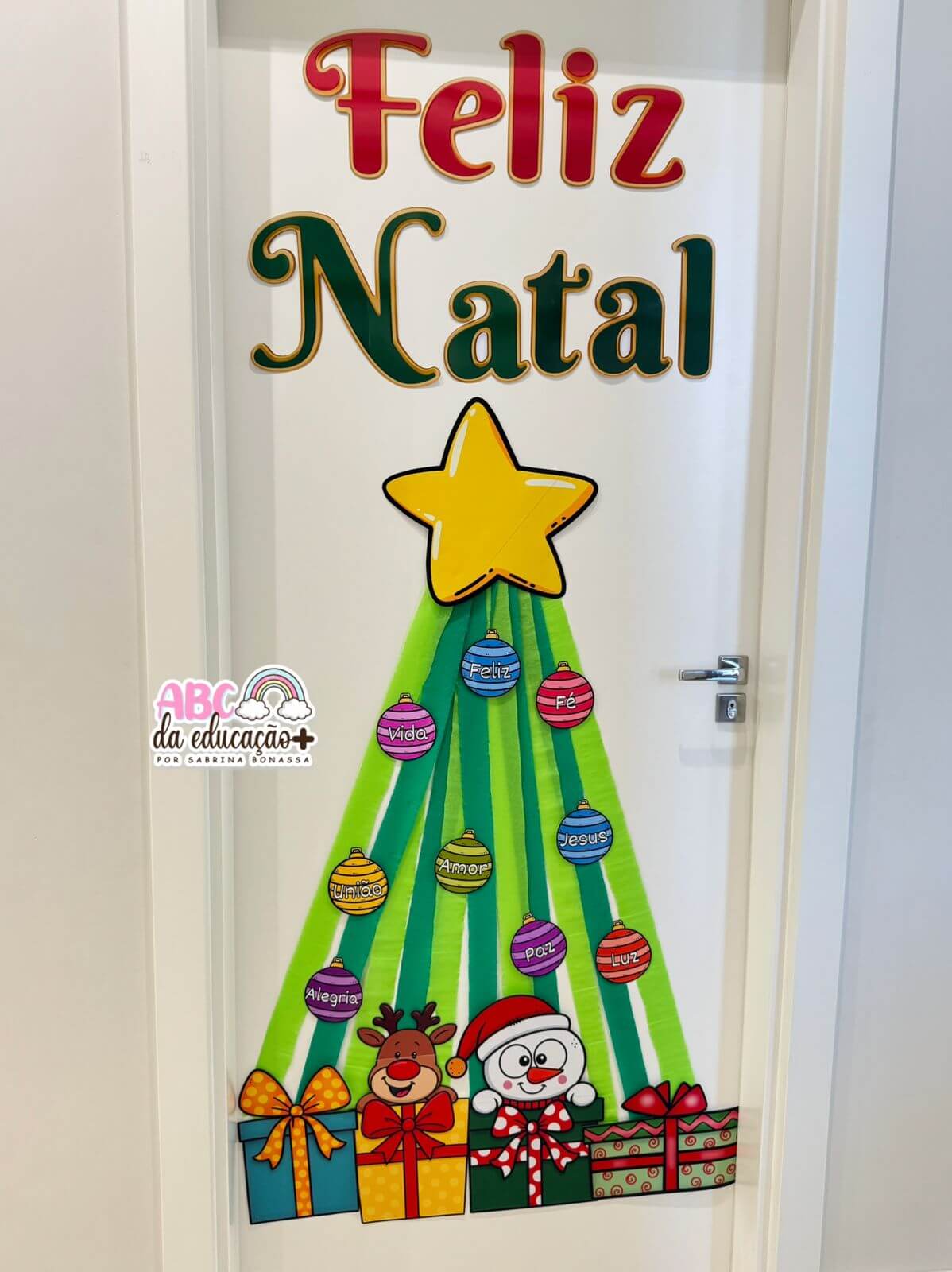 Painel de Porta Natal – Árvore com Crepom - Imagem 5