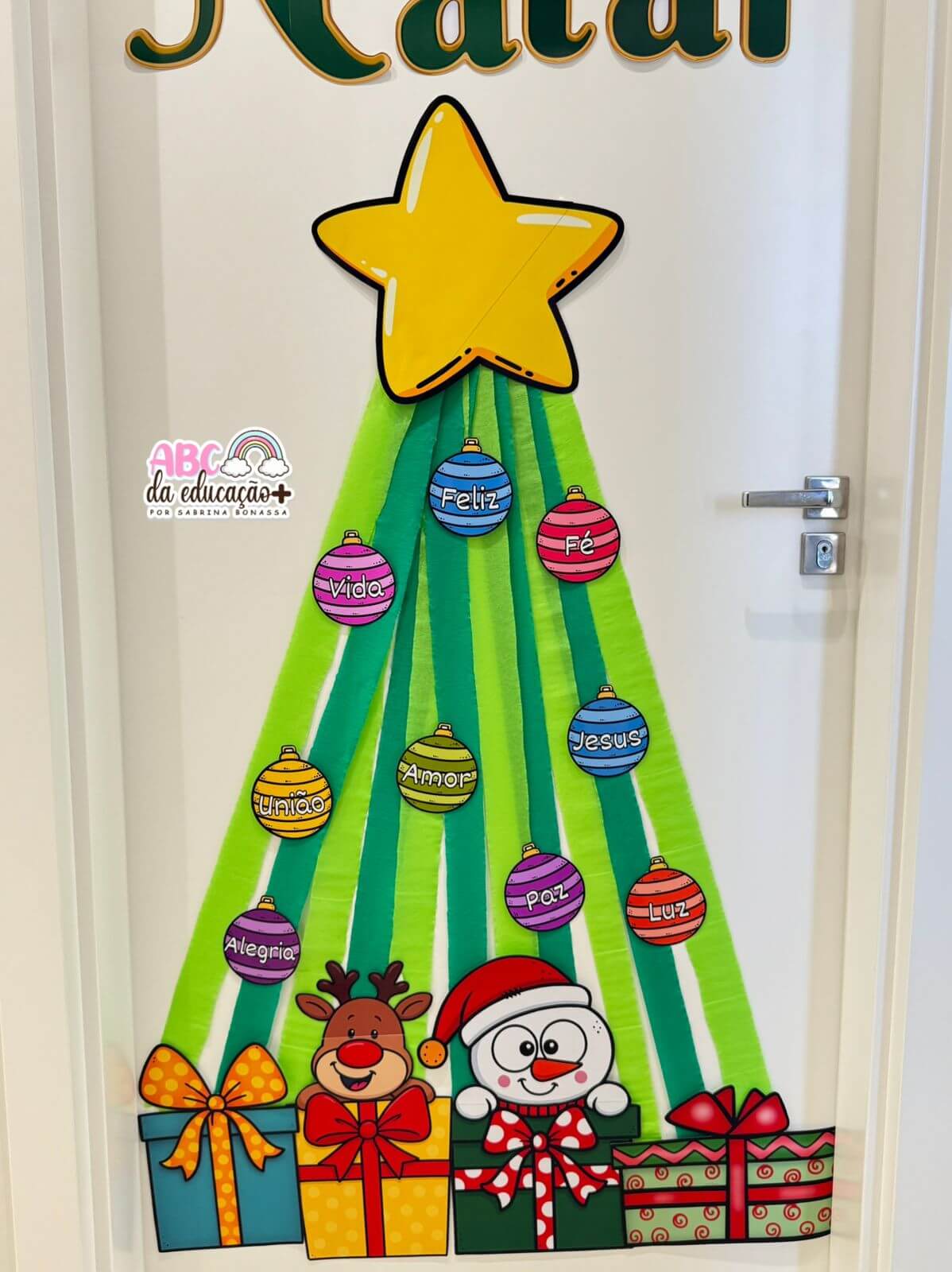 Painel de Porta Natal – Árvore com Crepom - Imagem 2