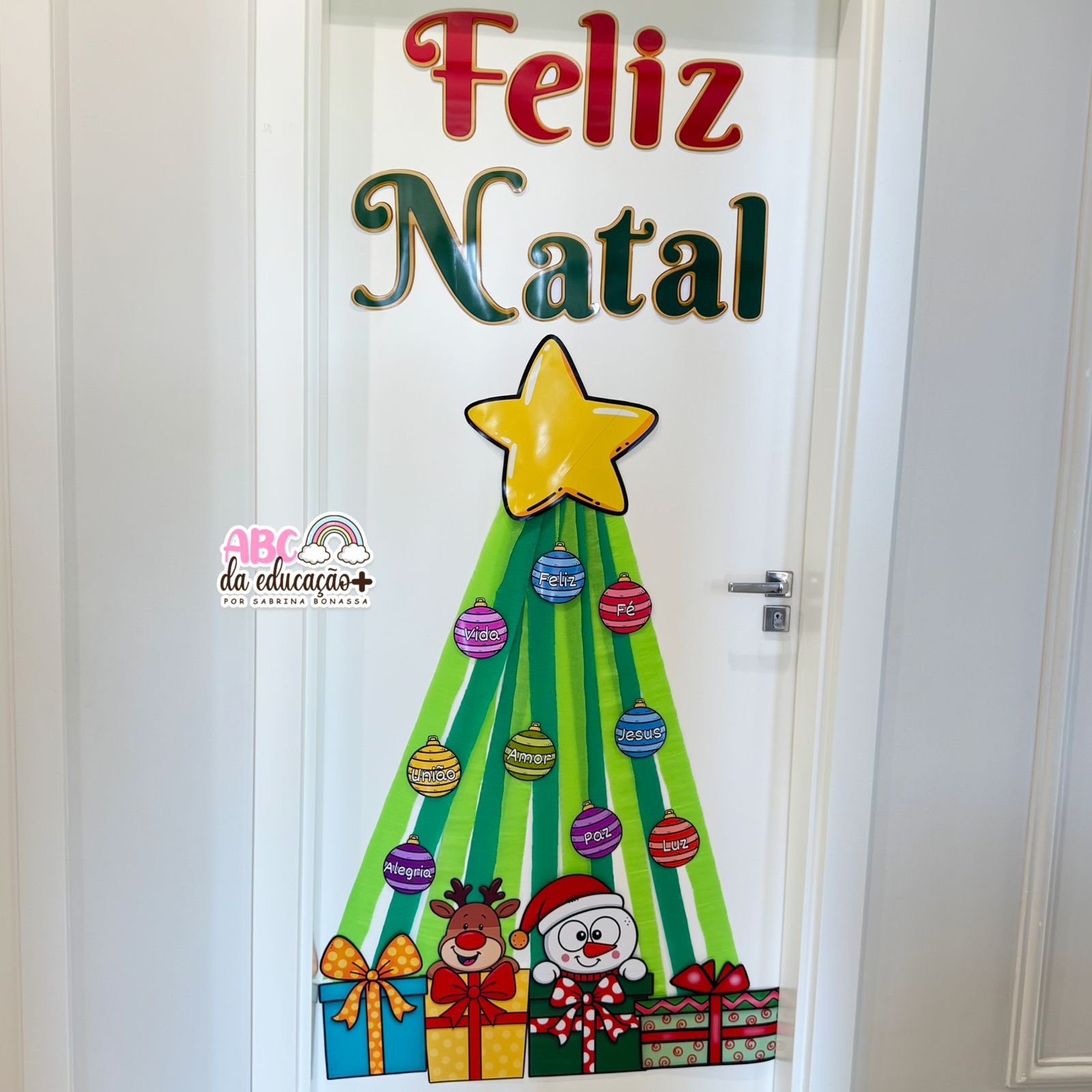 Painel de Porta Natal – Árvore com Crepom