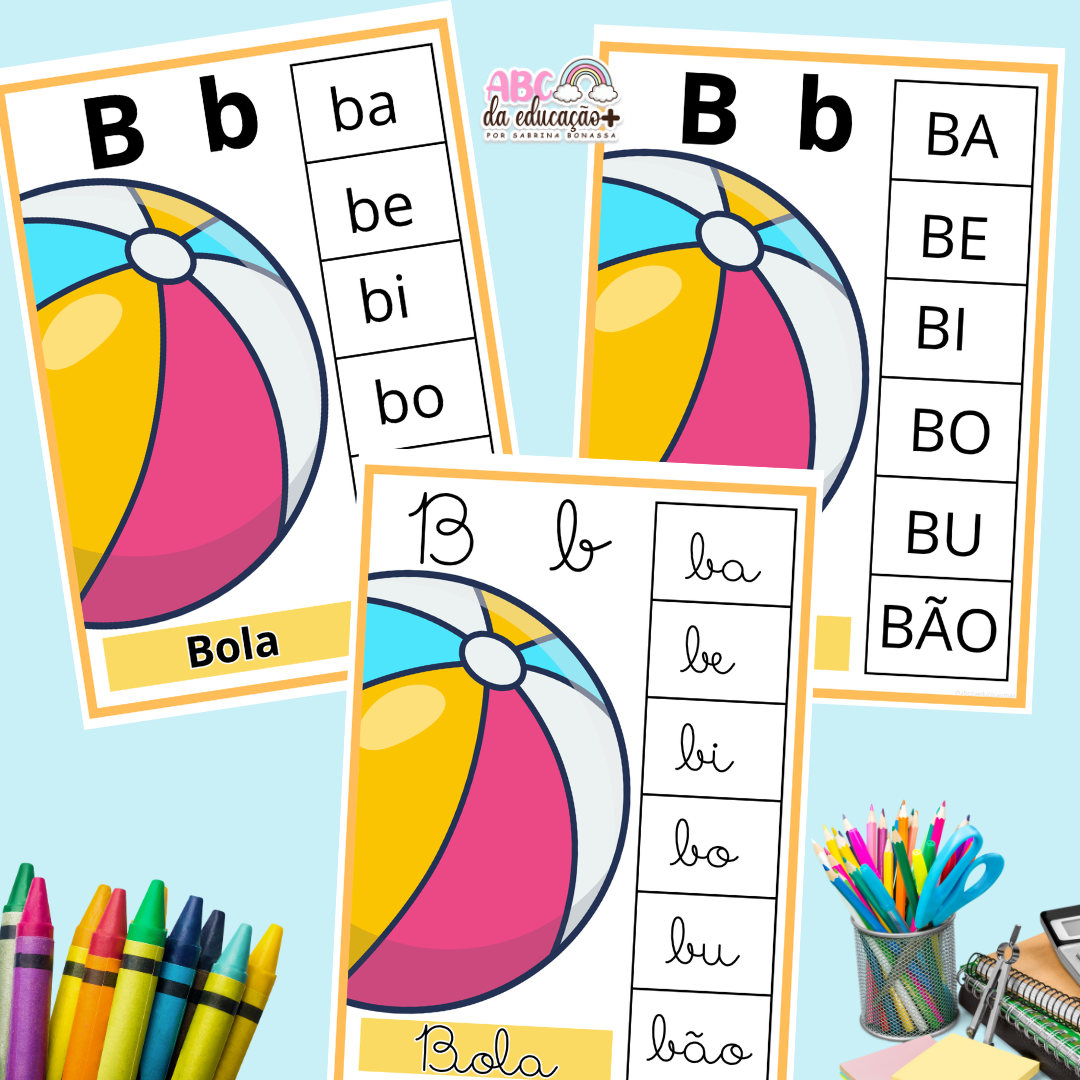 Silabário de Parede Ilustrado para Alfabetização – 3 Modelos Inclusos - Imagem 2