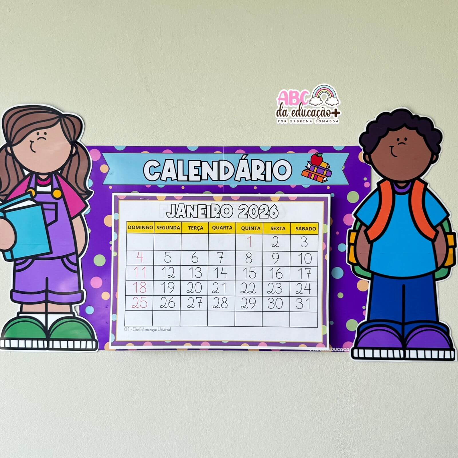 Calendário Escolar 2026 – Tema Crianças - Imagem 7