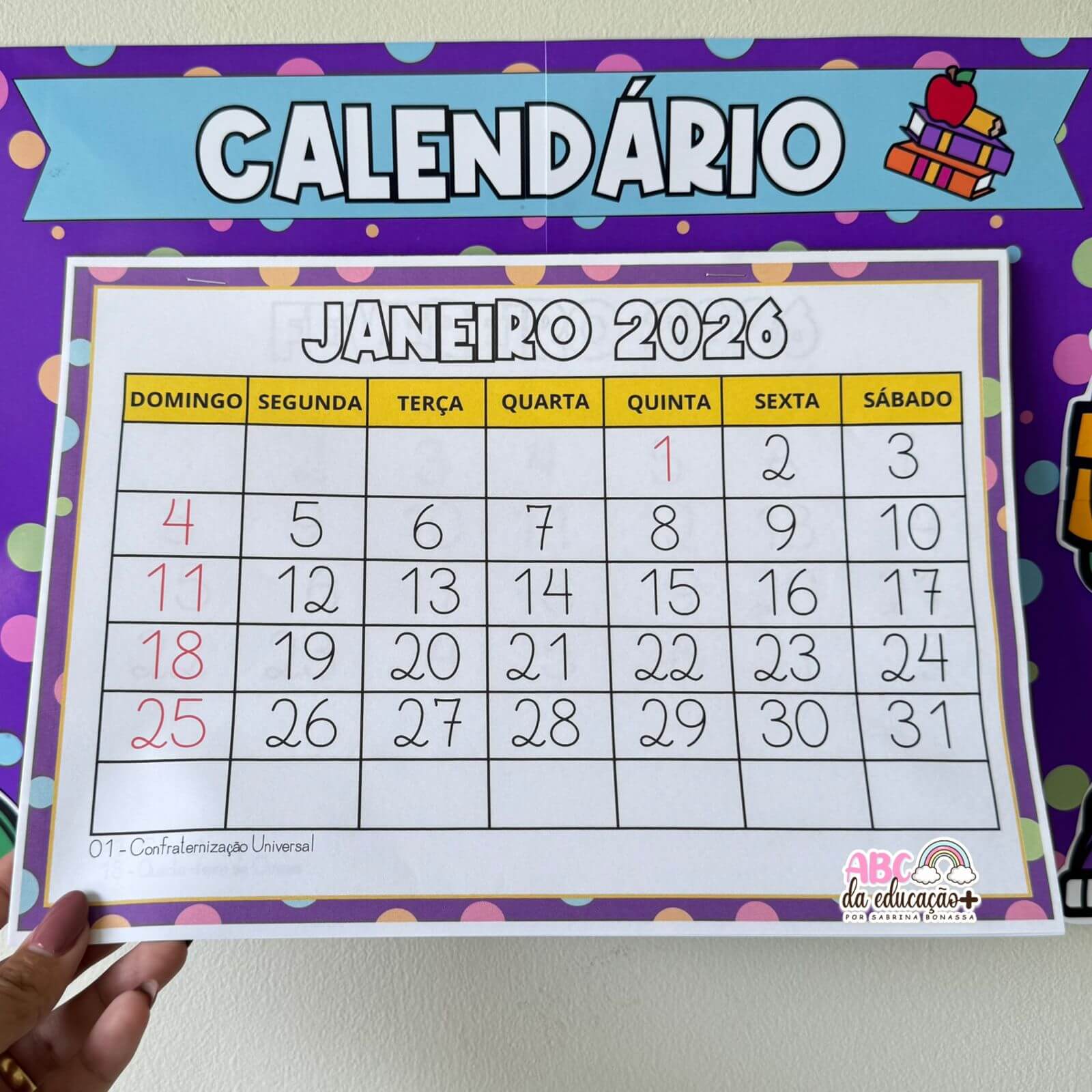 Calendário Escolar 2026 – Tema Crianças - Imagem 5