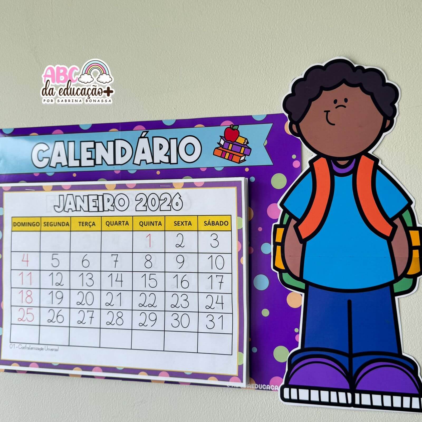 Calendário Escolar 2026 – Tema Crianças - Imagem 4