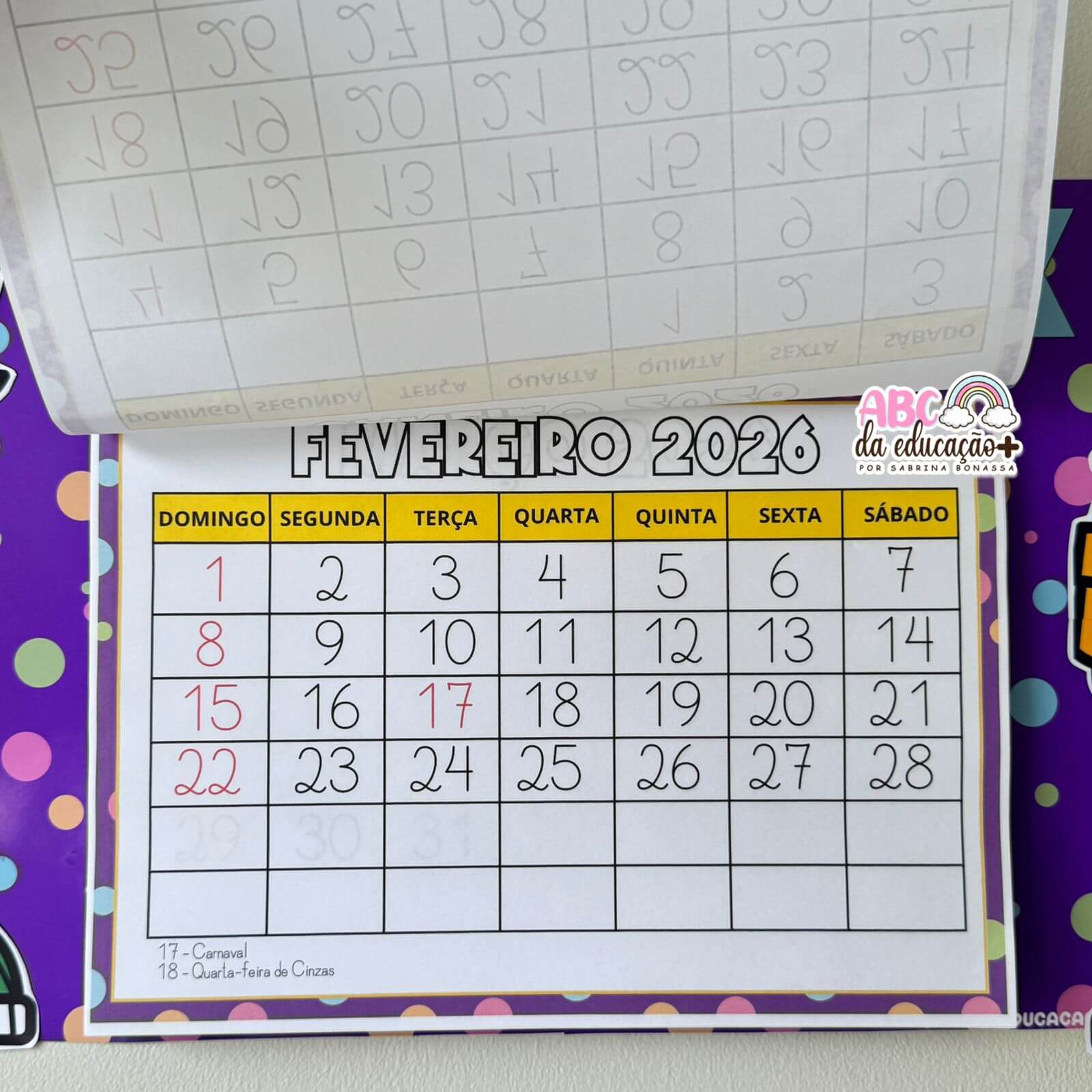 Calendário Escolar 2026 – Tema Crianças - Imagem 3