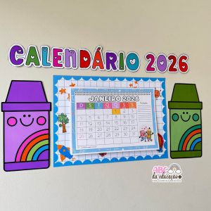Calendário Escolar 2026 – Tema Escola