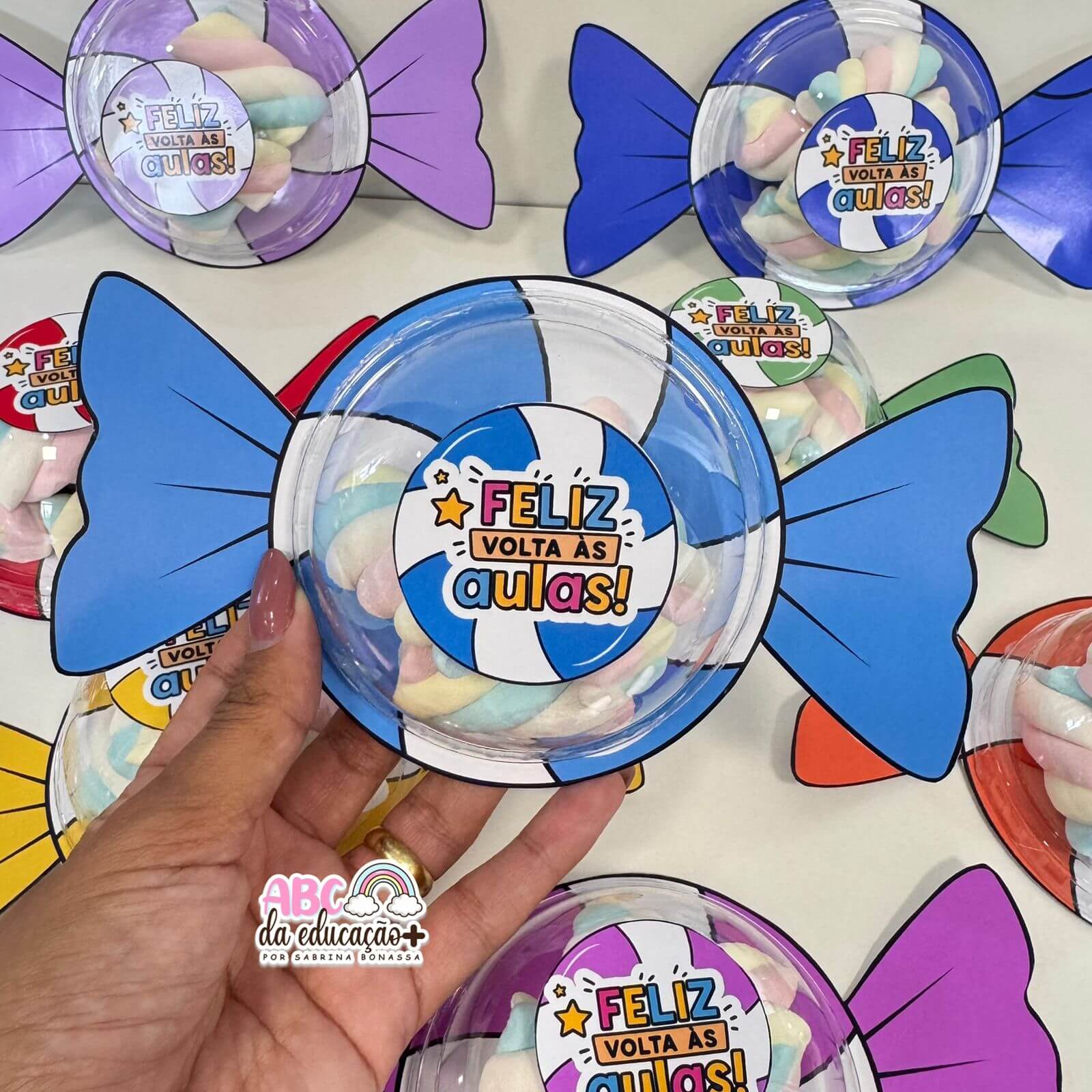 Lembrancinha Volta às Aulas – Balinha Pop com Tampa Bolha