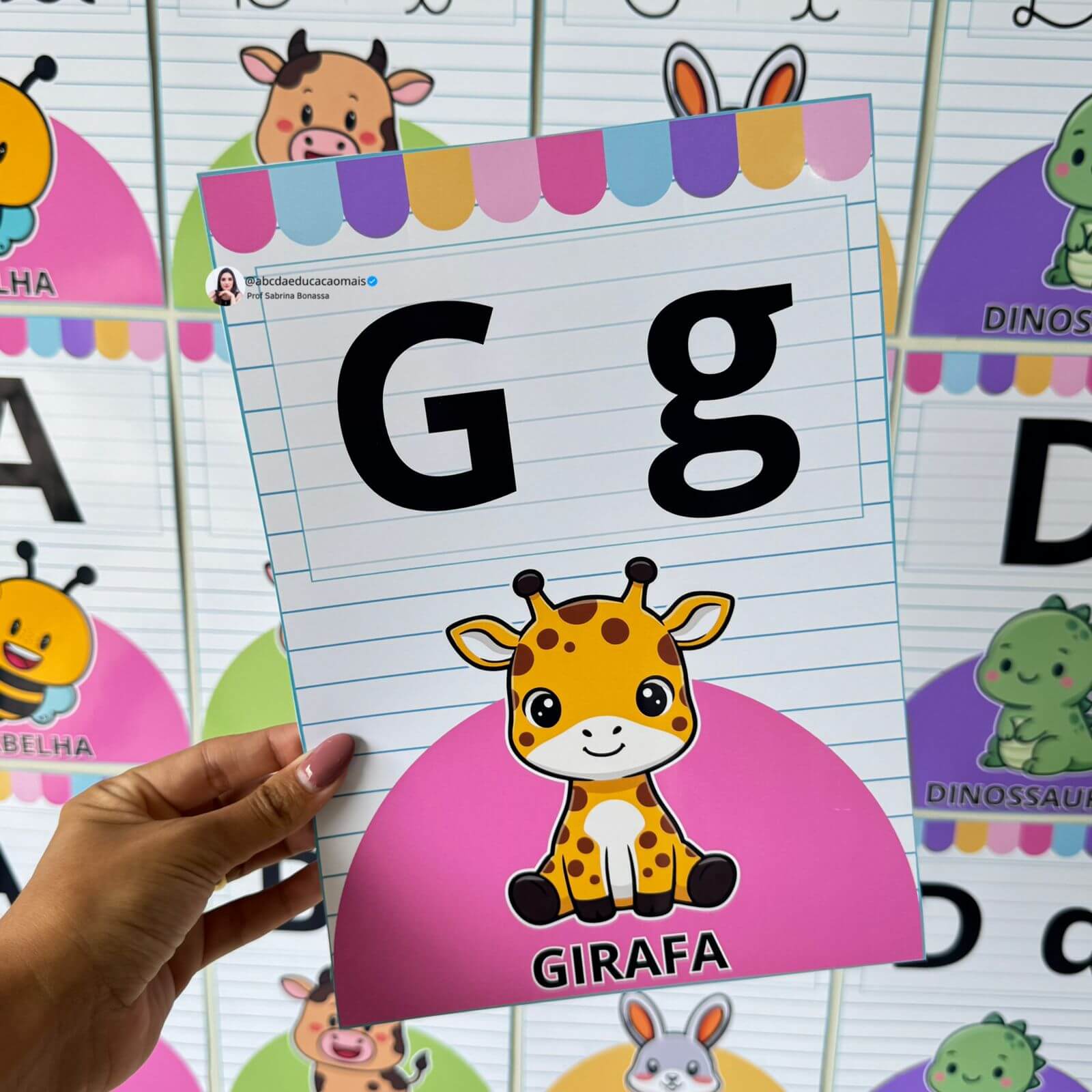 Alfabeto Ilustrado de Parede – 3 Variações - Imagem 10