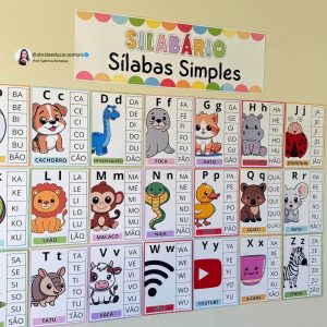 Silabário de Parede Ilustrado para Alfabetização – 2 Modelos Inclusos