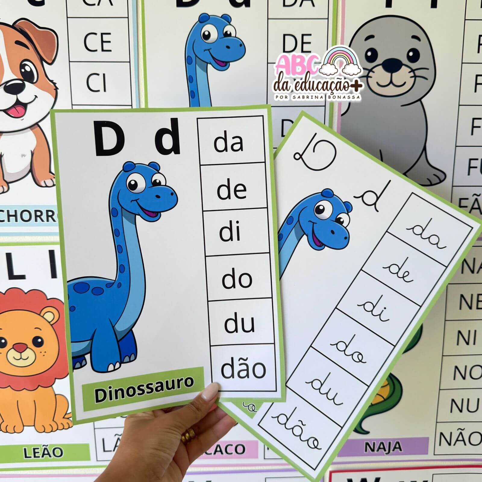 Silabário de Parede Ilustrado para Alfabetização – 3 Modelos Inclusos - Imagem 9