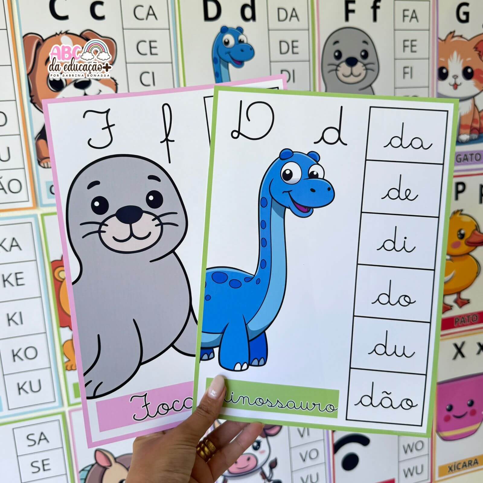 Silabário de Parede Ilustrado para Alfabetização – 3 Modelos Inclusos - Imagem 12