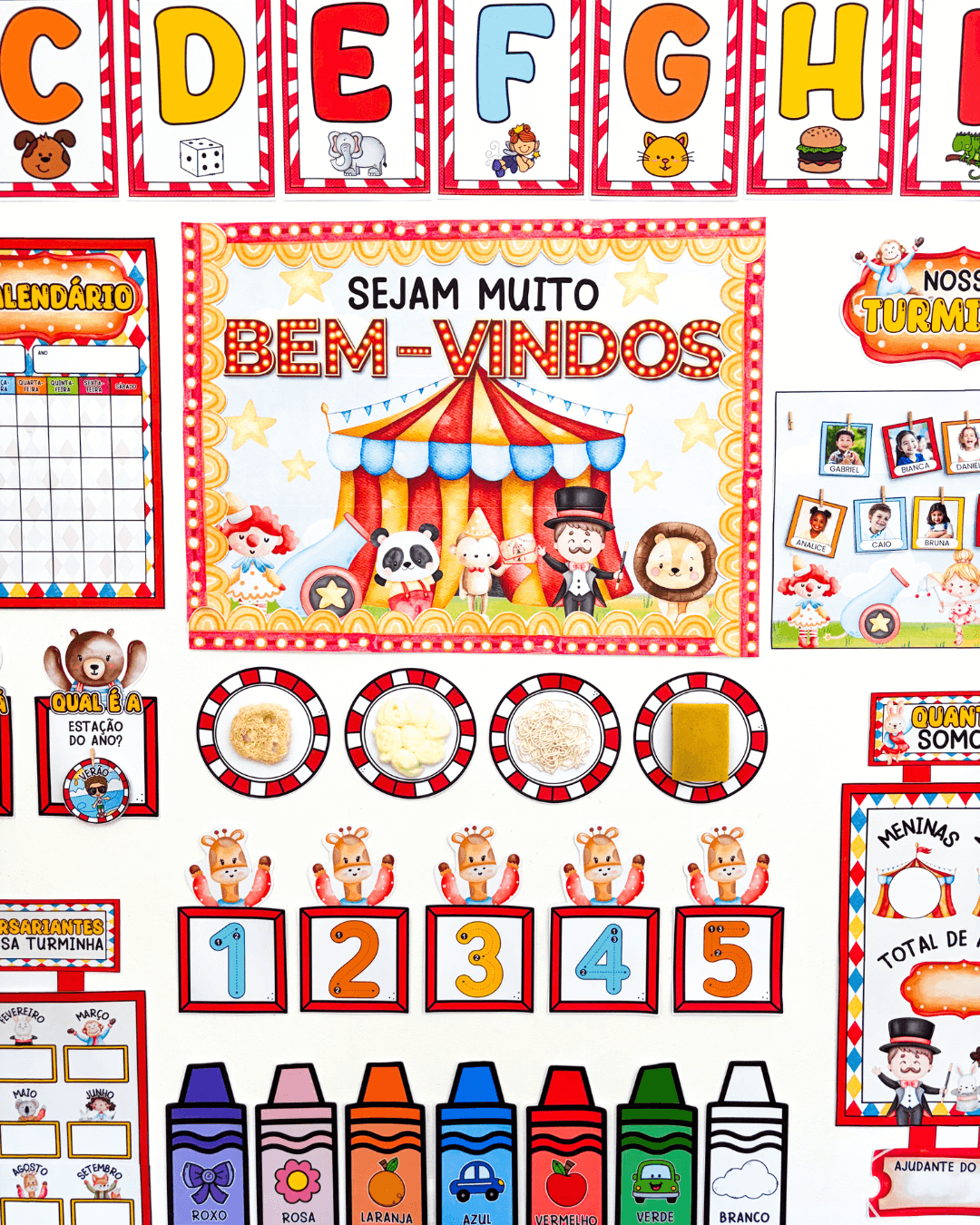 Kit Sala de Aula : Circo Mágico Educação Infantil - Imagem 16